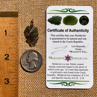 Moldavite Wire Wrapped Pendant 14k GF #8186-Moldavite Life