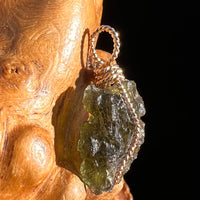Moldavite Wire Wrapped Pendant 14k GF #8325-Moldavite Life