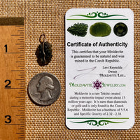 Moldavite Wire Wrapped Pendant 14k GF #8325-Moldavite Life