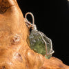 Moldavite Wire Wrapped Pendant Sterling Silver #5284-Moldavite Life