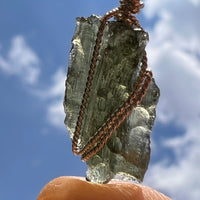 Moldavite Wire Wrapped Pendant Sterling Silver #5286-Moldavite Life