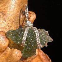 Moldavite Wire Wrapped Pendant Sterling Silver #5294-Moldavite Life