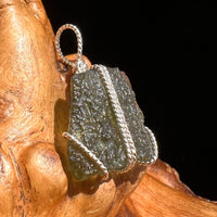 Moldavite Wire Wrapped Pendant Sterling Silver #5298-Moldavite Life