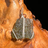 Moldavite Wire Wrapped Pendant Sterling Silver #5298-Moldavite Life