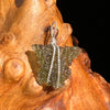 Moldavite Wire Wrapped Pendant Sterling Silver #5302-Moldavite Life