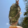 Moldavite Wire Wrapped Pendant Sterling Silver #5449-Moldavite Life
