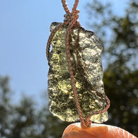 Moldavite Wire Wrapped Pendant Sterling Silver #5456-Moldavite Life