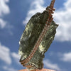 Moldavite Wire Wrapped Pendant Sterling Silver #5700-Moldavite Life