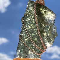 Moldavite Wire Wrapped Pendant Sterling Silver #5716-Moldavite Life