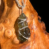 Moldavite Wire Wrapped Pendant Sterling Silver #5721-Moldavite Life