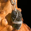 Moldavite Wire Wrapped Pendant Sterling Silver #5722-Moldavite Life