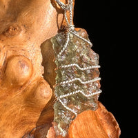 Moldavite Wire Wrapped Pendant Sterling Silver #5728-Moldavite Life