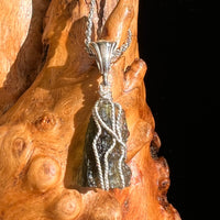 Moldavite Wire Wrapped Pendant Sterling Silver #5732-Moldavite Life
