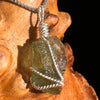 Moldavite Wire Wrapped Pendant Sterling Silver #5766-Moldavite Life