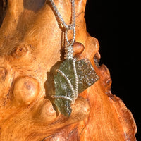 Moldavite Wire Wrapped Pendant Sterling Silver #5769-Moldavite Life