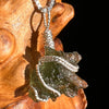 Moldavite Wire Wrapped Pendant Sterling Silver #5774-Moldavite Life