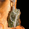 Moldavite Wire Wrapped Pendant Sterling Silver #5777-Moldavite Life