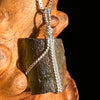 Moldavite Wire Wrapped Pendant Sterling Silver #5778-Moldavite Life