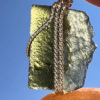 Moldavite Wire Wrapped Pendant Sterling Silver #5778-Moldavite Life