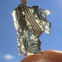 Moldavite Wire Wrapped Pendant Sterling Silver #5792-Moldavite Life