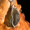 Moldavite Wire Wrapped Pendant Sterling Silver #5793-Moldavite Life