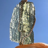 Moldavite Wire Wrapped Pendant Sterling Silver #5794-Moldavite Life