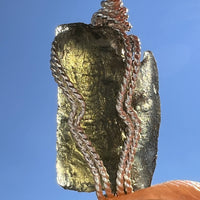 Moldavite Wire Wrapped Pendant Sterling Silver #5796-Moldavite Life