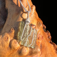 Moldavite Wire Wrapped Pendant Sterling Silver #5802-Moldavite Life