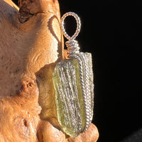 Moldavite Wire Wrapped Pendant Sterling Silver #5805-Moldavite Life