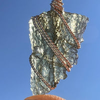 Moldavite Wire Wrapped Pendant Sterling Silver #5807-Moldavite Life