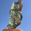 Moldavite Wire Wrapped Pendant Sterling Silver #5808-Moldavite Life