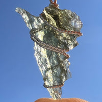 Moldavite Wire Wrapped Pendant Sterling Silver #5810-Moldavite Life
