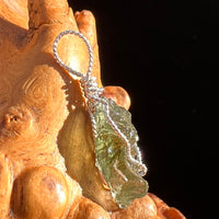 Moldavite Wire Wrapped Pendant Sterling Silver #6800-Moldavite Life