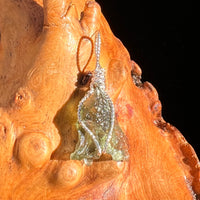 Moldavite Wire Wrapped Pendant Sterling Silver #6800-Moldavite Life