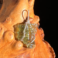 Moldavite Wire Wrapped Pendant Sterling Silver #6818-Moldavite Life