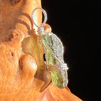 Moldavite Wire Wrapped Pendant Sterling Silver #6823-Moldavite Life