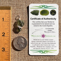 Moldavite Wire Wrapped Pendant Sterling Silver #6823-Moldavite Life