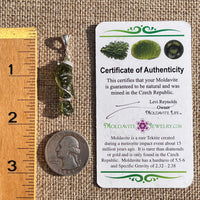 Moldavite Wire Wrapped Pendant Sterling Silver #6852-Moldavite Life
