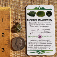 Moldavite Wire Wrapped Pendant Sterling Silver #7847-Moldavite Life
