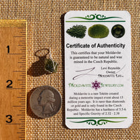 Moldavite Wire Wrapped Pendant Sterling Silver #7848-Moldavite Life