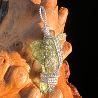 Moldavite Wire Wrapped Pendant Sterling Silver #7849-Moldavite Life