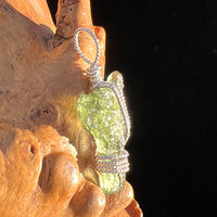 Moldavite Wire Wrapped Pendant Sterling Silver #7849-Moldavite Life