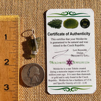 Moldavite Wire Wrapped Pendant Sterling Silver #7849-Moldavite Life