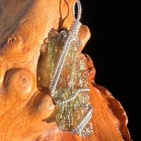 Moldavite Wire Wrapped Pendant Sterling Silver #7851-Moldavite Life