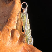 Moldavite Wire Wrapped Pendant Sterling Silver #7851-Moldavite Life