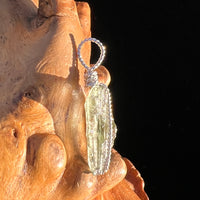 Moldavite Wire Wrapped Pendant Sterling Silver #7852-Moldavite Life