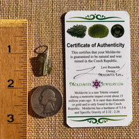 Moldavite Wire Wrapped Pendant Sterling Silver #7852-Moldavite Life