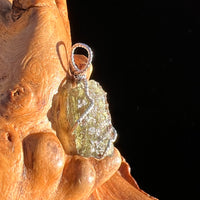 Moldavite Wire Wrapped Pendant Sterling Silver #7853-Moldavite Life