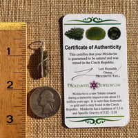 Moldavite Wire Wrapped Pendant Sterling Silver #7854-Moldavite Life