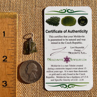 Moldavite Wire Wrapped Pendant Sterling Silver #7855-Moldavite Life